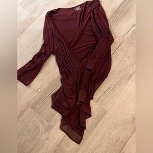 Shrug open front Layne Bryant top